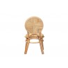 Baxton Studio Carita Modern Bohemian Natural Brown Rattan Dining Chair - Back Angle