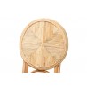 Baxton Studio Carita Modern Bohemian Natural Brown Rattan Dining Chair - Closeup Top Angle