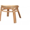 Baxton Studio Carita Modern Bohemian Natural Brown Rattan Dining Chair - Base Angle