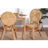 Baxton Studio Carita Modern Bohemian Natural Brown Rattan Dining Chair - Lifestyle