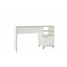 Minetta 2-Shelf Mid Century Office Desk in White - White BG - Minetta 2-Shelf Mid Century Office Desk in White - White BG