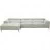 J&M Furniture Lecoultre Light Grey Leather Sectional 002