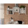 Manhattan Comfort Hampton Zig-Zag Wall Décor Shelves in White