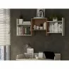 Manhattan Comfort Hampton Zig-Zag Wall Décor Shelves in Off White and Maple Cream - Manhattan Comfort Hampton Zig-Zag Wall Décor Shelves in Off White and Maple Cream