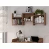Manhattan Comfort Hampton Zig-Zag Wall Décor Shelves in Maple Cream - Manhattan Comfort Hampton Zig-Zag Wall Décor Shelves in Maple Cream