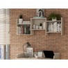 Manhattan Comfort Hampton Zig-Zag Wall Décor Shelves in Off White