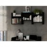 Manhattan Comfort Hampton Zig-Zag Wall Décor Shelves in Black