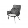 Cane-Line Vibe Highback Chair ,Cane-line Weave, Black/Graphite with Light Brown , cushion  