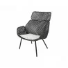 Cane-Line Vibe Highback Chair ,Cane-line Weave, Black/Graphite with Light Brown , cushion   - Cane-Line Vibe Highback Chair ,Cane-line Weave, Black/Graphite with Light Brown , cushion  