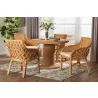 Baxton Bali and Pari Wymond 5-piece Rattan Dining Set - Baxton Bali and Pari Wymond 5-piece Rattan Dining Set