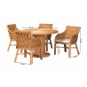 Baxton Bali and Pari Wymond 5-piece Rattan Dining Set - With DImensions