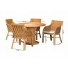 Baxton Bali and Pari Wymond 5-piece Rattan Dining Set - With DImensions - Baxton Bali and Pari Wymond 5-piece Rattan Dining Set - With DImensions