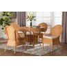 Baxton Bali and Pari Tyrone 5-piece Rattan Dining Set