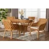 Baxton Bali and Pari Tudor 5-piece Rattan Dining Set  - Baxton Bali and Pari Tudor 5-piece Rattan Dining Set 