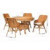 Baxton Bali and Pari Tucson 5-piece Rattan Dining Set - With Dimensons