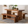 Baxton Bali and Pari Biyu Suar Wood 3-piece Dining Set - Lifestyle