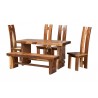 Baxton Bali and Pari Lin Suar Wood 6-piece Dining Set - With White BG