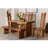 Baxton Bali and Pari Lin Suar Wood 6-piece Dining Set - Lifestyle 