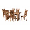 Baxton Bali and Pari Luan Suar Wood 7-piece Dining Set - Set with White BG