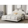 Baxton Studio Barrera Floating Platform Bed with Scalloped Headboard - Lifestyle - Baxton Studio Barrera Floating Platform Bed with Scalloped Headboard - Lifestyle