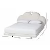 Baxton Studio Barrera Floating Platform Bed with Scalloped Headboard - With Dimensions - Baxton Studio Barrera Floating Platform Bed with Scalloped Headboard - With Dimensions