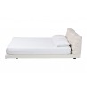 Baxton Studio Alfie Boucle Floating Bed with Channel Tufted Headboard - Side