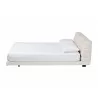 Baxton Studio Alfie Boucle Floating Bed with Channel Tufted Headboard - Side - Baxton Studio Alfie Boucle Floating Bed with Channel Tufted Headboard - Side