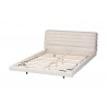 Baxton Studio Alfie Boucle Floating Bed with Channel Tufted Headboard - Frame only