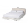 Baxton Studio Alfie Boucle Floating Bed with Channel Tufted Headboard - King