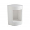 Sunpan Beacon End Table - High Gloss White - Front Side Angle