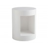 SUNPAN Beacon End Table - High Gloss White, Front View