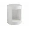 Sunpan Beacon End Table - High Gloss White - Front Side Angle - Sunpan Beacon End Table - High Gloss White - Front Side Angle