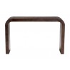 Baxton Studio Bali and Pari Revelle Real Burl Wood Console Table in Dark Walnut Brown - Front