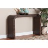 Baxton Studio Bali and Pari Revelle Real Burl Wood Console Table in Dark Walnut Brown - Lifestyle