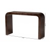 Baxton Studio Bali and Pari Revelle Real Burl Wood Console Table in Dark Walnut Brown - With Dimensions