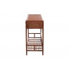 Baxton Studio Bali and Pari Brier Marbled Tortoise Natural Rattan Console Table - Side