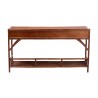 Baxton Studio Bali and Pari Brier Marbled Tortoise Natural Rattan Console Table - Back View