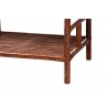 Baxton Studio Bali and Pari Brier Marbled Tortoise Natural Rattan Console Table - Leg Close-up