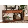 Baxton Studio Bali and Pari Brier Marbled Tortoise Natural Rattan Console Table - Lifestyle - Baxton Studio Bali and Pari Brier Marbled Tortoise Natural Rattan Console Table - Lifestyle
