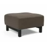 Innovation Living Grand D.E.L. Ottoman in Black Wood Legs and Kenya Taupe Fabric - Side Angled - Innovation Living Grand D.E.L. Ottoman in Black Wood Legs and Kenya Taupe Fabric - Side Angled