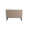 Manhattan Comfort Mid-Century- Modern Amsterdam Double Side Table 2.0 with 3 Shelves in White Back - Manhattan Comfort Mid-Century- Modern Amsterdam Double Side Table 2.0 with 3 Shelves in White Back