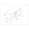 Manhattan Comfort Mid-Century- Modern Amsterdam 35.43" TV Stand with 3 Shelves