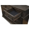 Newberry Dresser in Salvaged Grey - Drawer Top Angled