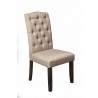 Alpine Furniture Newberry Set of 2 Button Tufted Parson Chairs, Salvaged Grey - Front Side Angle