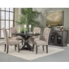 Alpine Furniture Newberry Round Dining Table in Salvaged Grey - Lifestyle