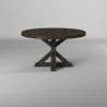 Alpine Furniture Newberry Round Dining Table, Salvaged Grey - Front Angle - Alpine Furniture Newberry Round Dining Table, Salvaged Grey - Front Angle