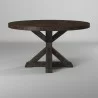 Alpine Furniture Newberry Round Dining Table in Salvaged Grey - Side - Alpine Furniture Newberry Round Dining Table in Salvaged Grey - Side