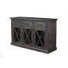 Alpine Furniture Newberry Sideboard, Salvaged Grey - Front Side Angle