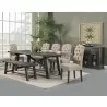 Alpine Furniture Newberry Set of 2 Button Tufted Parson Chairs in Salvaged Grey - Lifestyle - Alpine Furniture Newberry Set of 2 Button Tufted Parson Chairs in Salvaged Grey - Lifestyle