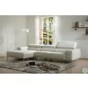 J&M Furniture Lecoultre Light Grey Leather Sectional  - J&M Furniture Lecoultre Light Grey Leather Sectional 